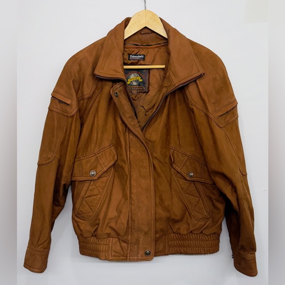 Wilson Other - Vintage Wilson’s Brown leather bomber jacket men’s M THINSULATE Adventure Bound